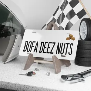 Bofa Deez Nuts Vanity Plate | Peanut Graphic License Plate