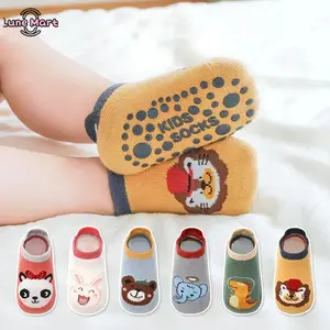 6 Pairs Kids Cotton Socks Cute Cartoon Animal Pattern Breathable Non-Slip Floor Socks Soft Comfortable Baby Socks for Toddlers Boys Girls
