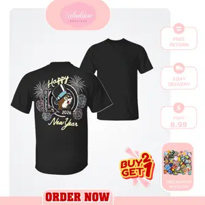 Youth & Adult Buc-ee's 2026 Happy New Year Glow-In-The-Dark , Holiday Party Tee, Youth Clothing , T-Shirt Sweatshirt Hoodie For Unisex Graphic Tees Print Top Casual Streetwear Gifts Shirts