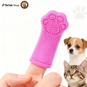 360°Pet Toothbrush Dental Finger Toothbrush for Small Dogs Cats & Cat Toothbrush,Dog TeethCleaning,Dog Finger Toothbrush,ToothBrush for Small&large pets,4pcs-Pack