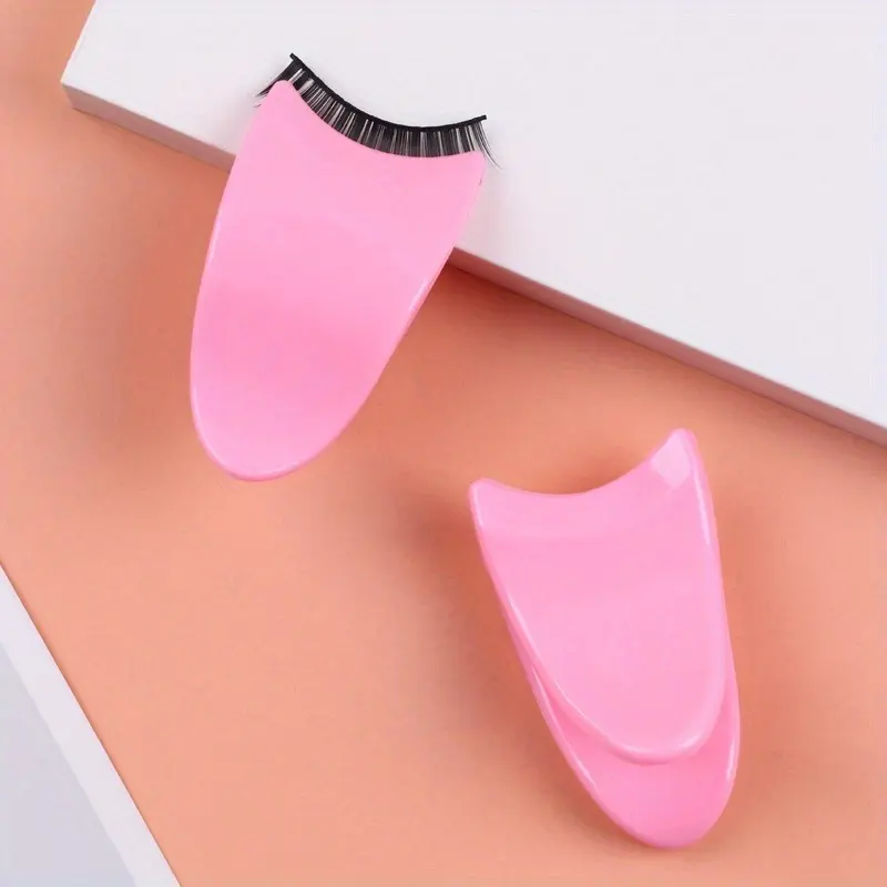 2pcs Plastic False Eyelash Curler, Beauty Tools, Eyelash Tweezers, Eyelash Tweezers Effortlessly Apply This Innovative Eyelash Buddy Makeup Tool for False Eyelashes