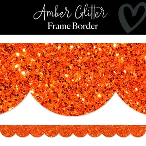 Amber Glitter Bulletin Board Border