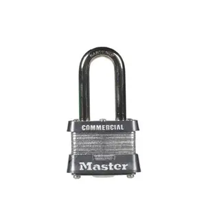 212 MAIN Masterlock 3KALF#3438 Series 3438 Padlock - Double Locking, Cut Resistant, Hardened Laminated Steel, Pack of 6