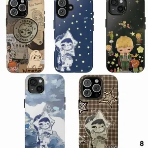 Hirono Boy Star Art Phone Case, Pop Art Inspired Y1096 | Phone Case Compatible with iPhone 17 16 15 14 13 12 11 pro pro max & Samsung S25 S24 S23 S22 S21 Durable Protection Dual Layer Design Glossy