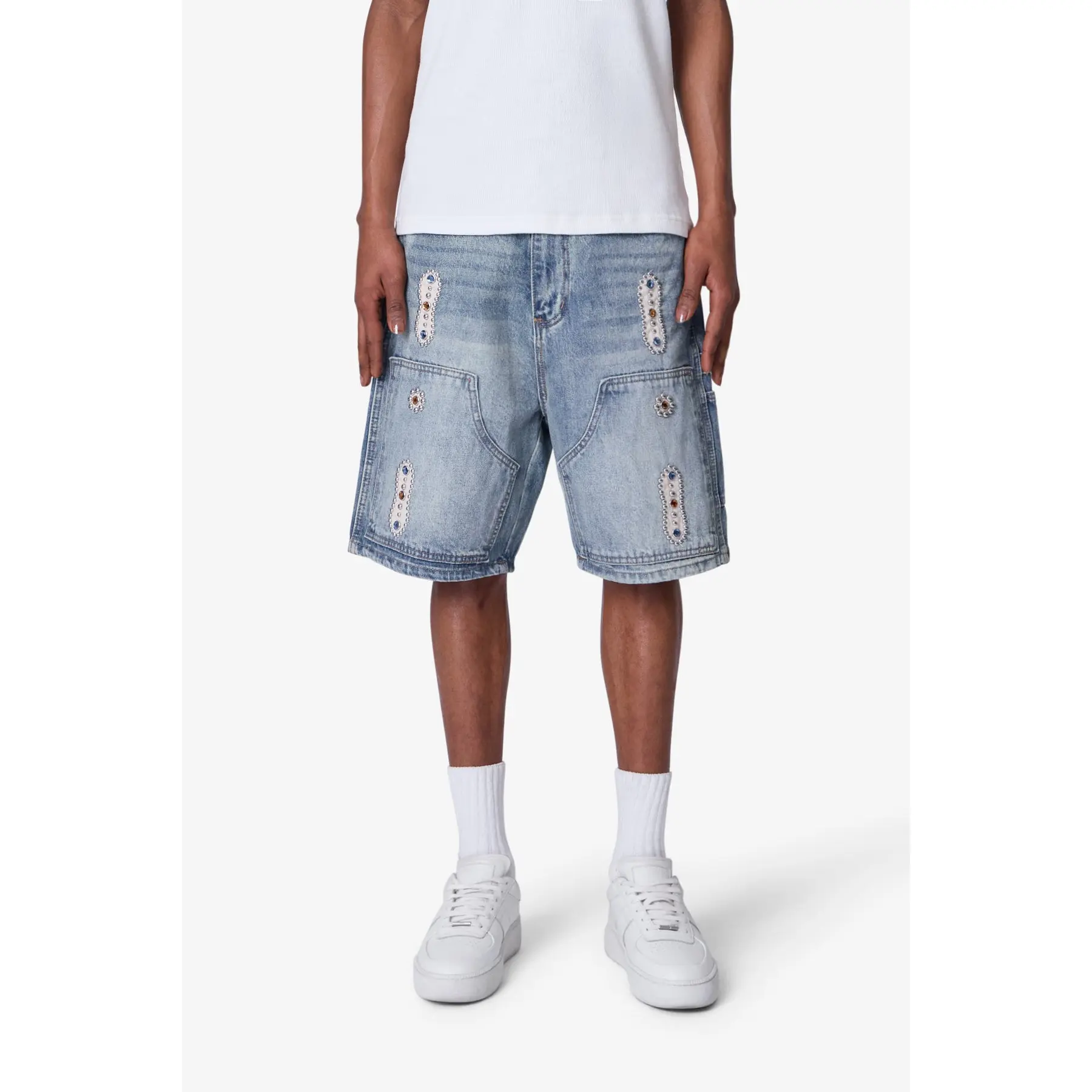mnml Western Jewel Denim Shorts mnml Western Jewel Denim Shorts