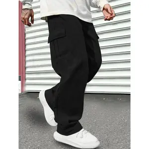 Boys' Teen Solid Color Casual Multi-Pocket Cargo Pants Fashion Streetwear Everyday Versatile Trendy Workout Outdoor School Year-Round Size8-16Y GK2083