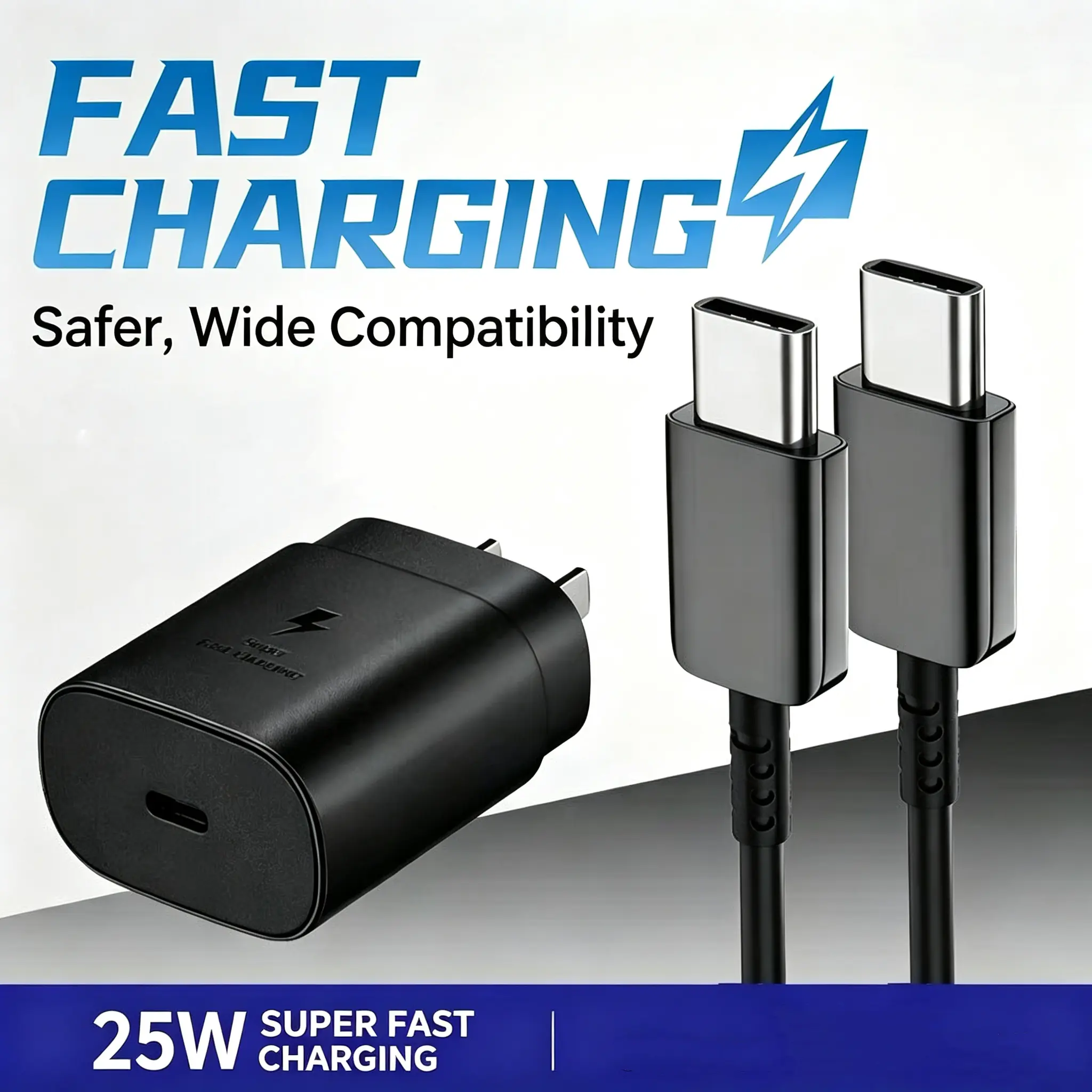 Type C Charger 25W, 6FT Super Fast Charging Cord for Samsung Galaxy Phone Wall Charger Block &Android USBC Cable for Samsung Galaxy S26 S25 S24 S23 S22 S21 S20 S10 S9 S8 Plus/Ultra/FE, Note20/10/9/8