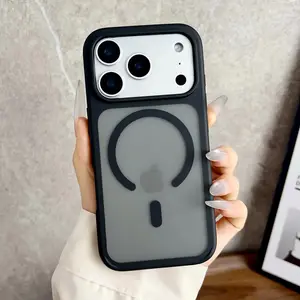 HAY Translucent Matte Shockproof MagSafe Phone Case For iPhone 17 16 15 14 13 12 Pro Max Plus Air MagSafe Protective Phone Cover Cases For iPhone Link No.20