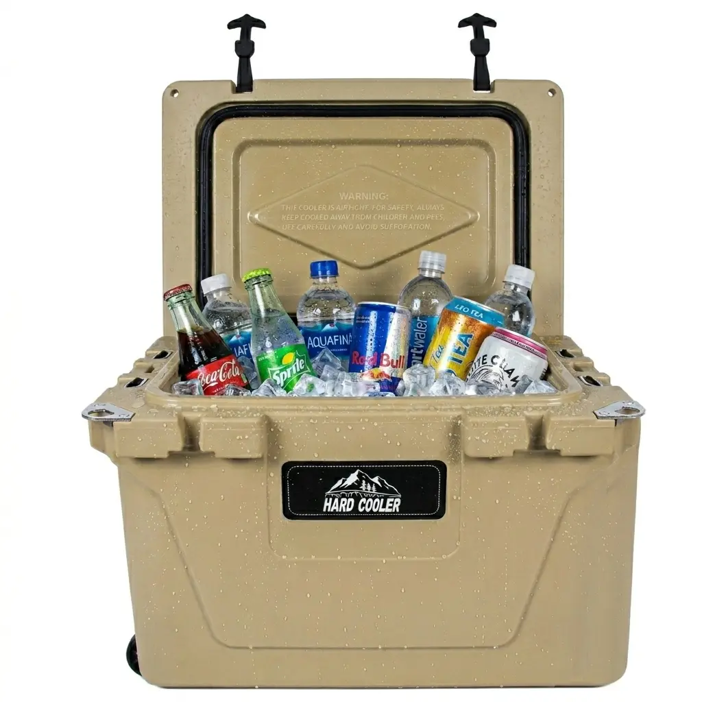 85 Quart Khaki Cooler, Bear-Resistant Rotomolded Ice Chest – Ultra-Tough Insulated Cooler with 6-Day Ice Retention for Camping, Fishing, Job Site & Off-Grid Adventures