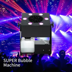 PAIDUN LED RGBW Bubble Blower Machine Stage Equipment DMX512 Remote Control 11M/36FT Effect Wedding Event Party