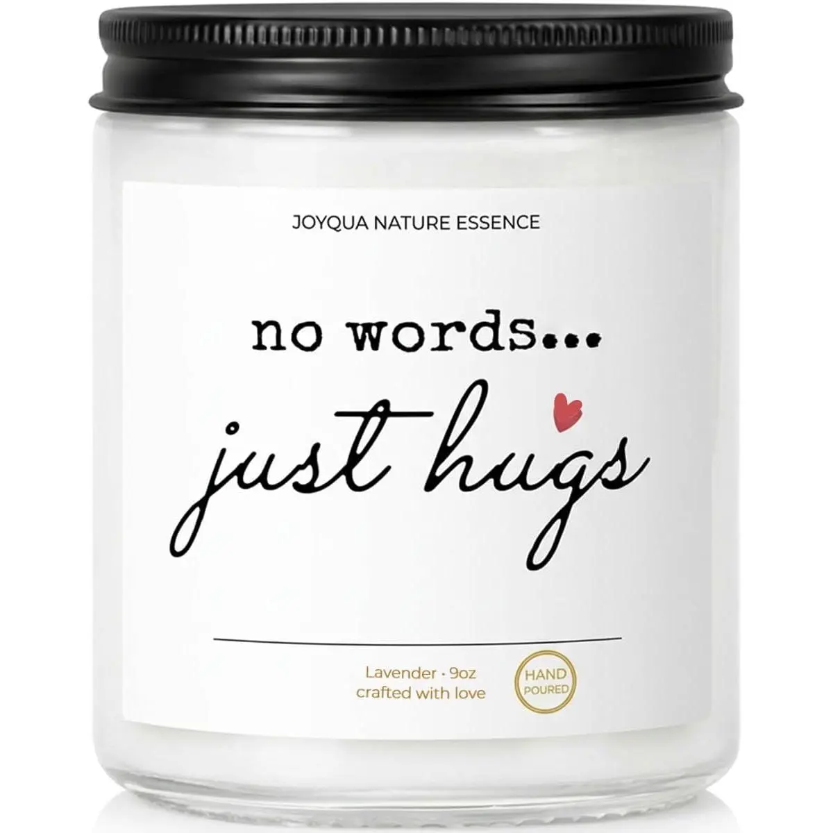 Sympathy Gifts for Loss of Loved , Memorial Candle 9oz Lavender Scented Soy Candle, "No Words... Just Hugs" Remembrance & Bereavement , Grief Gifts for Women, Condolence , 50 Hour , st