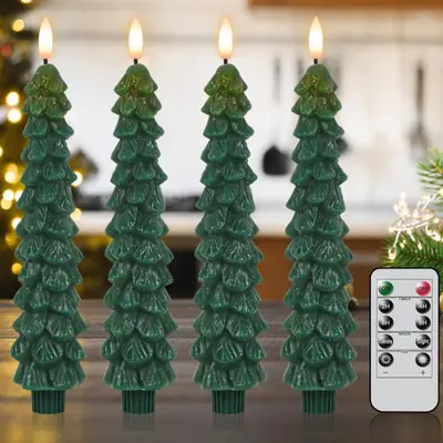 Wondise Christmas Tree Flameless Candles with 6hrs Timer Wondise Christmas Tree Flameless Candles with 6hrs Timer