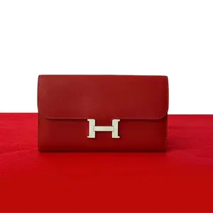 Pre-owned HERMÈS Calfskin Small Leather Goods Hermes Constance Long Epsom Leather Wallet