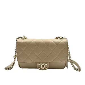 Pre-owned CHANEL france Crossbody Bags H1 Beige/milk tea Small Limited Edition Caviar Leather CF Chain Bag 60970