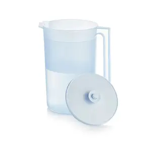 Tupperware Sturdy Pitcher Tea Kettle with Push-Button Lid, Large Capacity, Optimal Angling for Easy Storage & Pouring, Classic Design Kitchen Drinkware Jugs