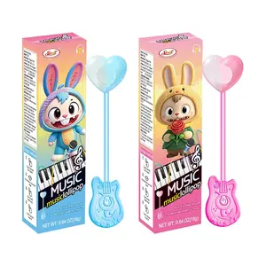 Swoot Lakutu Musical Lollipop, 2-Pack (Blue + Pink), Heart-Shaped Lollipop with Suction Cup Whistle Toy for Birthday Party Favors, Baby Shower Supplies, Birthday Gifts, 18-Month Shelf Life