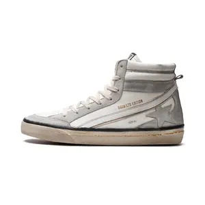 SLIDE 2 NAPPA AND SUEDE UPPER SUEDE STAR LEATHER WAVE "WHITE ICE" GMF00635.F005696.10276