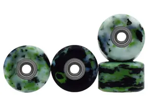 Apex New Street Wheels - 65D All Terrain Polymer - ABEC-9 Bearings - "Zombie Swirl"