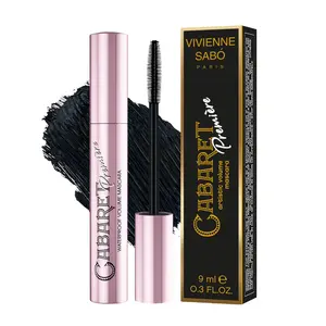Vivienne Sabó Cabaret Premiere Black Waterproof Mascara, Volume and Length, Curling, No Flaking, No Clumping, Smudge Proof, Washable, Cruelty-Free, Made in Europe, (01 Black), 0.3 Fl Oz, 1 Pack