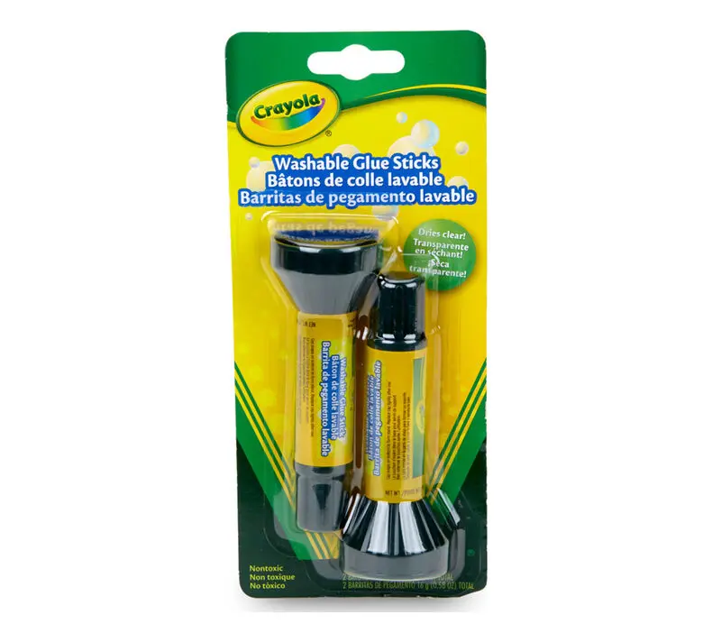 Crayola 0.7 oz Washable Glue Sticks - Pack of 2, Dries Clear