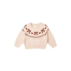 Rylee + Cru Fair Isle Sweater, Bows