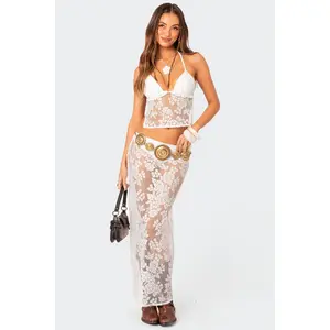 Bess Sheer Lace Maxi Skirt