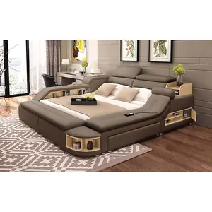 Claudia Modern Multifunctional Smart Bed With Bookshelves