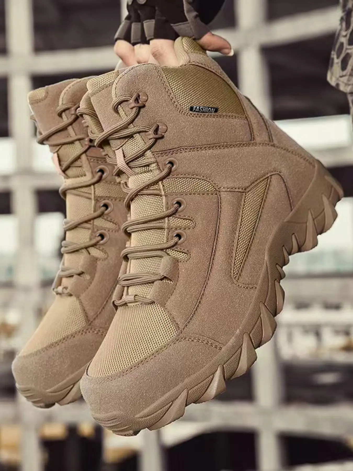 Men's Outdoor Casual Hiking Boots, Durable Military Tactical Shoes, Comfortable High-Top Desert Boot, Fashionable New Delta Mountain Training Boots, Outdoor Trekking Shoes, Trekking Camping Shoe, Walking Hiking Shoes, Outdoor Trekking Footwear