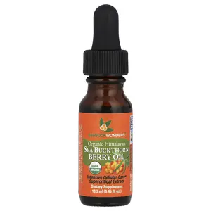 SeaBuckWonders Organic Himalayan Sea Buckthorn Berry Oil, 0.45 fl oz (13.3 ml)