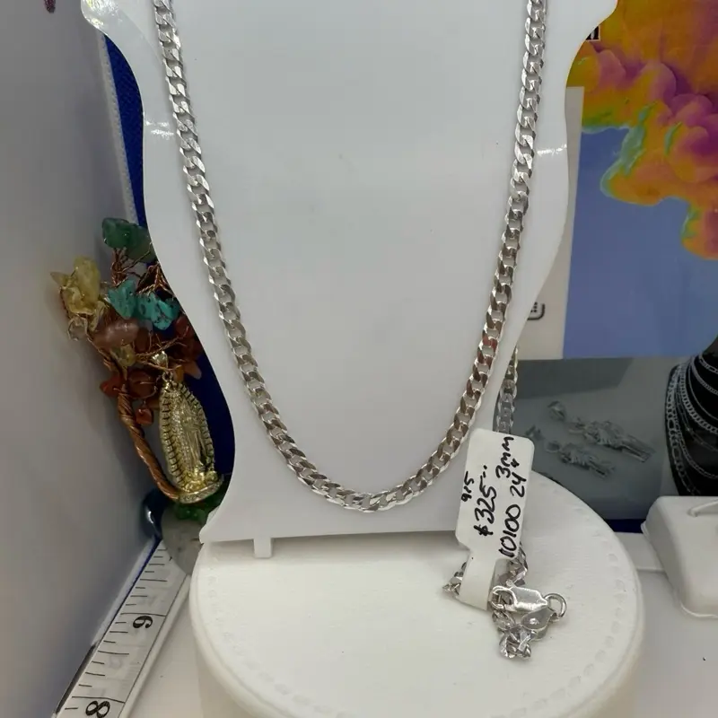 925 Sterling silver 24” 3mm  High Quality Chain solid silver Italian solid silver ((925 Sterling 3mm High Quality 22”inches solid Italian silver