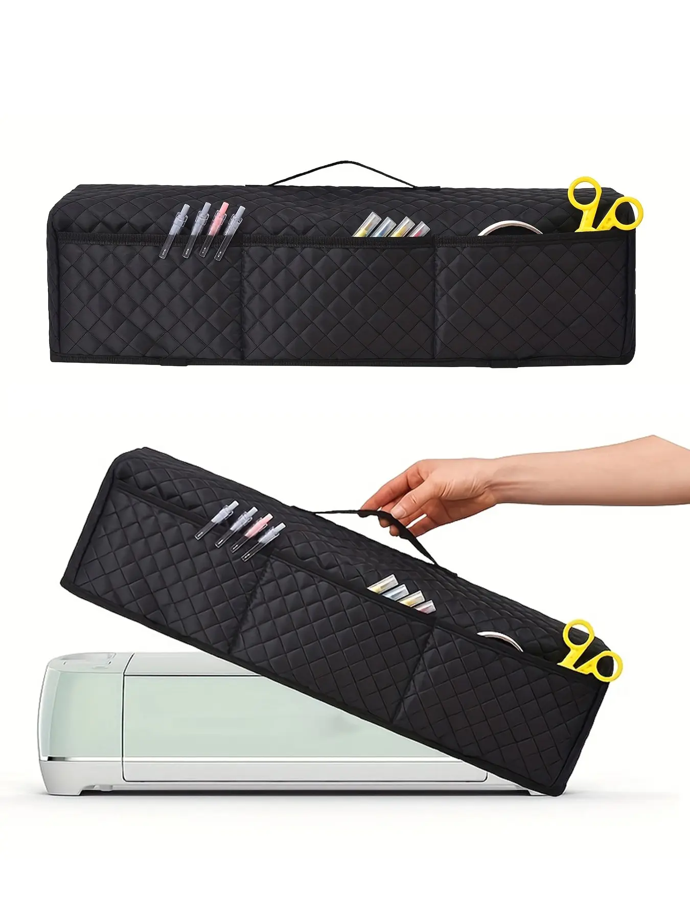 Dust Cover Protector Cover Durable Cover Dustproof Design Covers Compatible with Cricut Maker 4 Explore 4 Explore Air 2 Maker Maker 3, Includes Pocket for Storage Accessories Materials Tools, Dustproof Cover