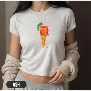 Caterpillar eating icecream baby tee, the very hungry caterpillar tee