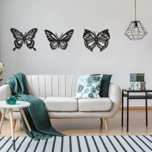 Charming Metal Butterfly - Design Hollow Wall Decoration - Imaginative Iron Decor | Stylish Indoor & Outdoor Hanging Artwork | Sophisticated Metal Creation, Wall Sculptures.
