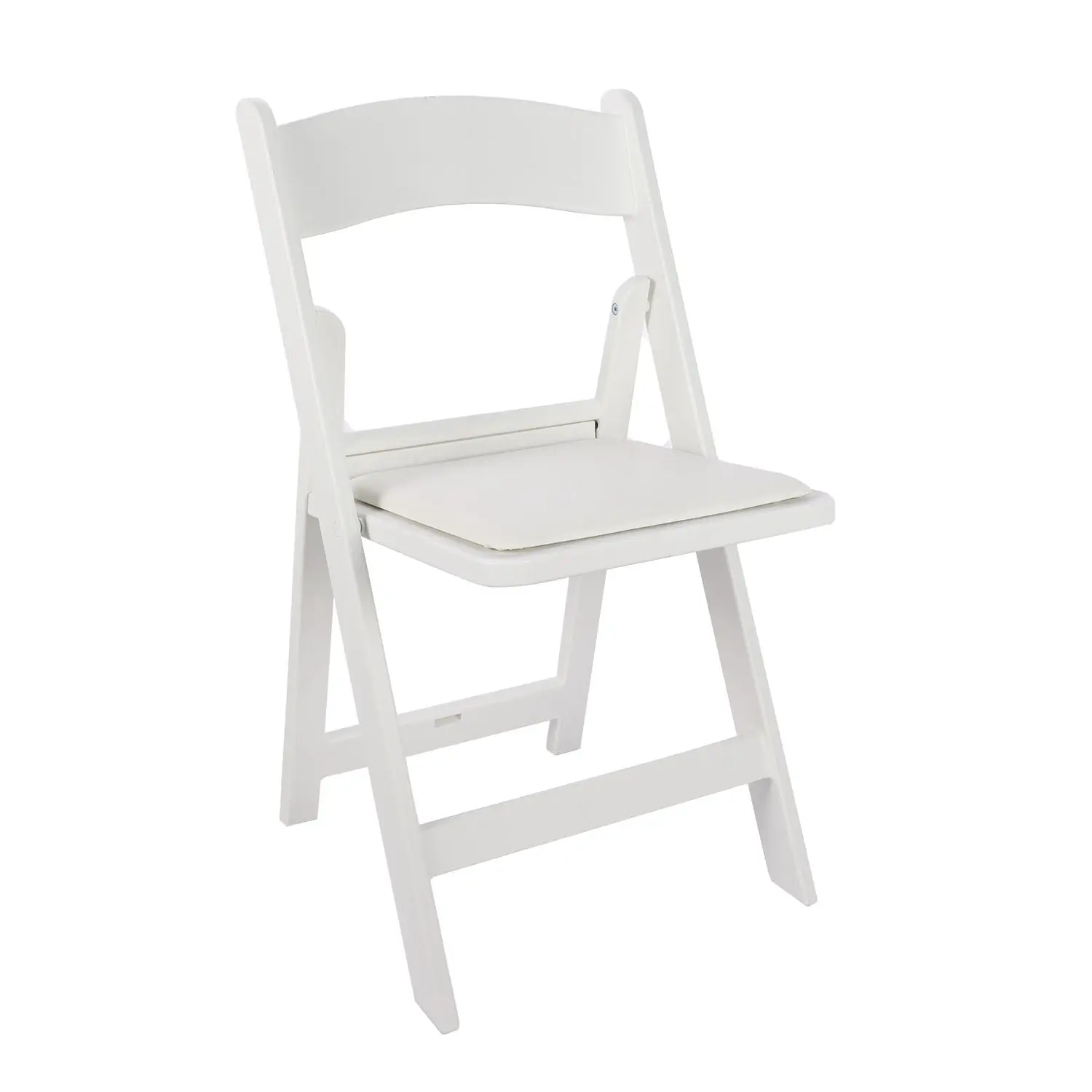 Mainstays Padded Resin Folding Chair Heavy Duty Lightweight Portable Collapsible Chair with Cushioned Seat for Indoor Outdoor Wedding Party and Events