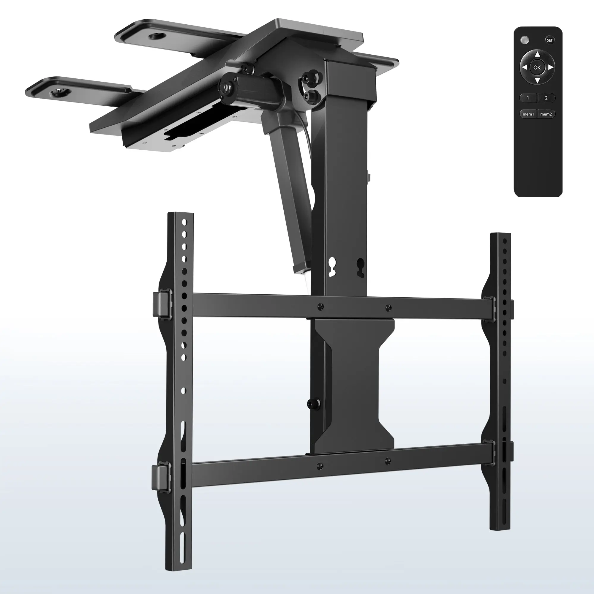 Electric Flip-Down Ceiling TV Mount Bracket - Fits 37"-70" Screens, Indoor Furniture TV Accessory