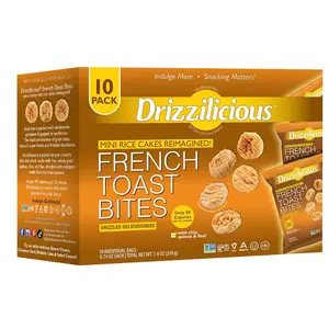 Drizzilicious Mini Rice Cakes French Toast 10 Pack Snack