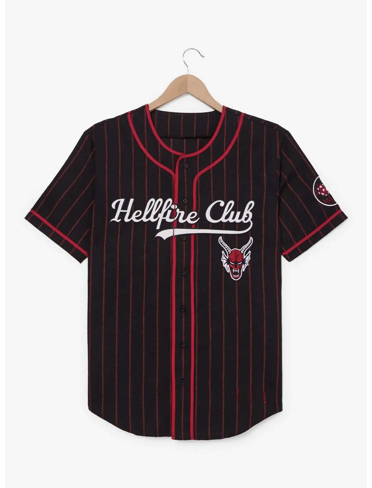 Hellfire Club Fitted Baseball Jersey Sports Mesh Fabric Lightweight Breathable Moisture-Wicking Unisex Fit XS to 5XL