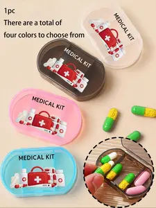 Personalized Oval Pill Box with Letter Print, Three-Compartment Portable Medication Organizer, Vitamin Organizer, Mini Jewelry Storage for Travel & Outdoor Activities