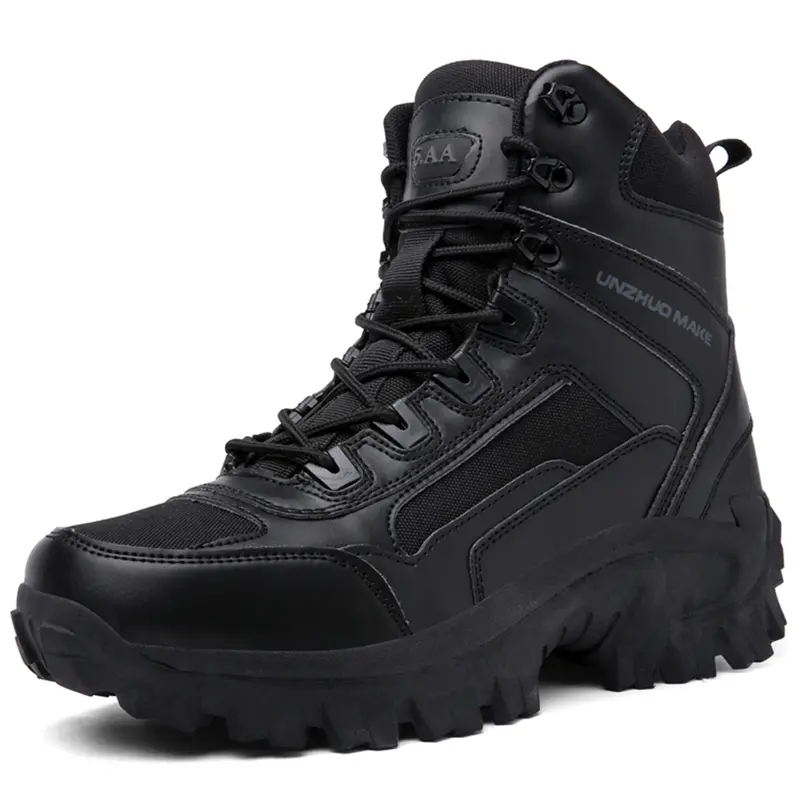 Men's Outdoor Military Boots, Tactical Combat Boots, Hiking Shoes, Hiking Style Shoes, Camping Shoes, Wilderness Training Shoes, Short Boots, Walking Boots