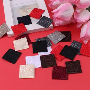 50pcs Random Mixed Color @ Symbol Fabric Patches, Sewable and Iron-On for DIY Craft Projects, Embroidery Patches for Clothes Hats Sweaters, Embroidery Design