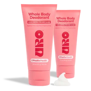 URO Whole Body Deodorant - 2 Tubes - Hypoallergenic, unscented, aluminum-free cream deodorant