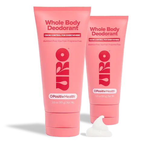 URO Whole Body Deodorant - 2 Tubes - Hypoallergenic, unscented, aluminum-free cream deodorant