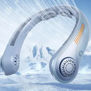 Portable Neck Fan - Rechargeable Personal Fan with Neck Brace, 5 Speeds, All-Around Cooling, Hands-Free Bladeless Lightweight Quiet Neck Fans That Blow Cold Air Gift for Women/Men, Hot Flashes, Travel