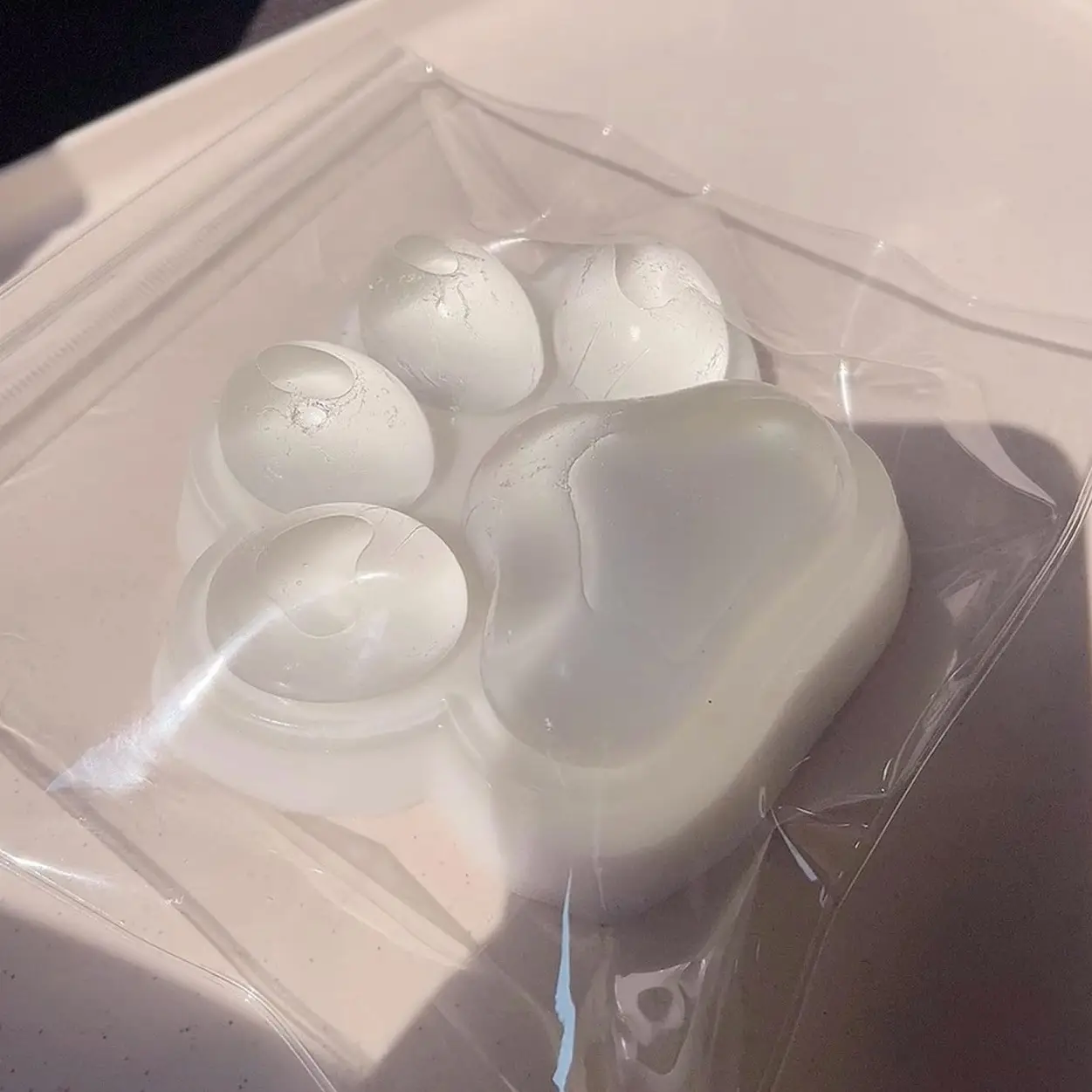 【2025 New】Handmade Taba Squishy Big Cat Paw Silicone Squeeze Toys for Stress Relief, 5" X-Large Size Cat Paw Giant Paw Squishy Fidget Toys for Anxiety