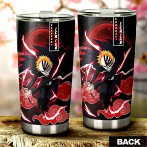 [New Anime Drinkware - Sale Up To 35%] Hollow Ichigo Tumbler Cup, Bleach Anime Car Interior Accessories, Vasto Lorde Form Design, Dark Soul Reaper Drinkware, Gift For Bleach Fans