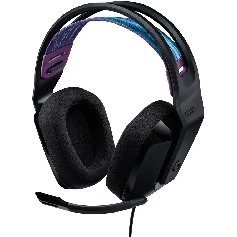 Logitech G335 Cabled Gaming Headset - PC Gaming Accessory, Compatible with Phones and Electronic Consoles (PC Accessories Included)