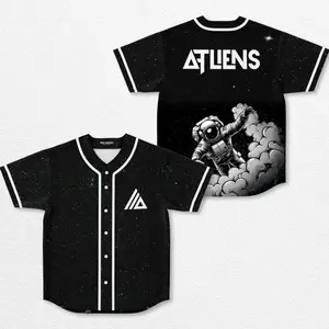 ATLiens Space Cathedral Tour Baseball Jersey EDM Music Shirt, EDM Festival Family Gift, Unisex Breathable Men's Jersey, 420 Lover Graphic Shirt, Gift For Baseball Fan EDM Electronics Music