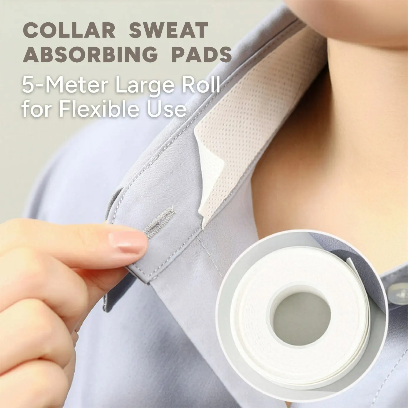 Waterproof Self-Adhesive Collar Patch, Shirt & Hat Brim Protection Sticker, Men's Fashion Accessory, Clothing Patch, Hygienic Apparel Accessories