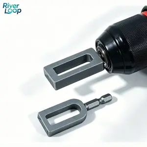 River Loop Professional Rebar Tie Wire Twisting Tool for Drills - 2PCS Heavy Duty Steel Wire Twister with 6mm Hex Shank for Construction and Fencing Projects fathersdaygift fathersdaygift