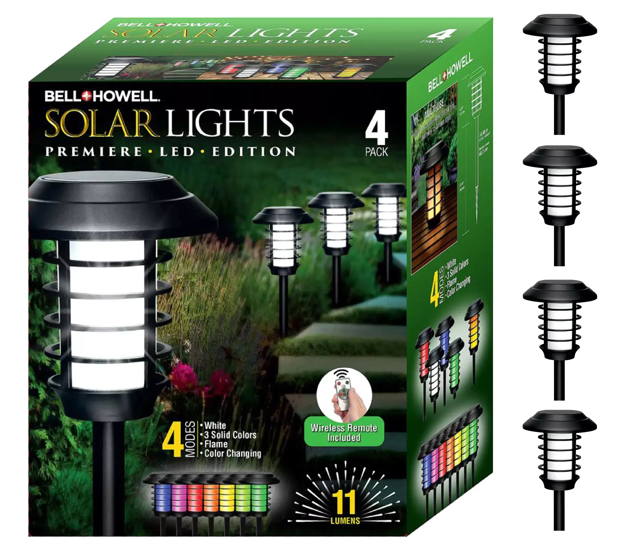 Bell + Howell Color Changing Solar Powered Pathway Lights Bell + Howell Color Changing Solar Powered Pathway Lights